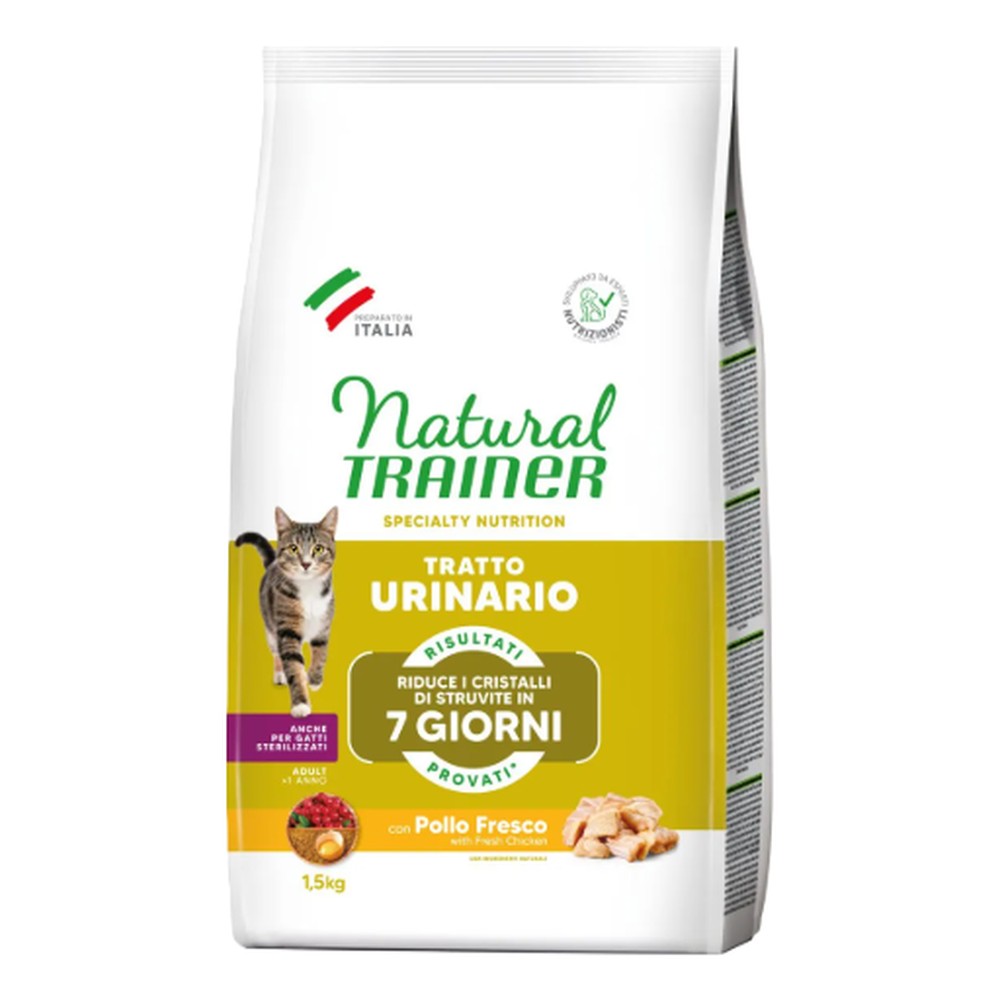 Cibo Secco Natural Trainer Urinary Adult con Pollo per Gatti 1,5kg 1