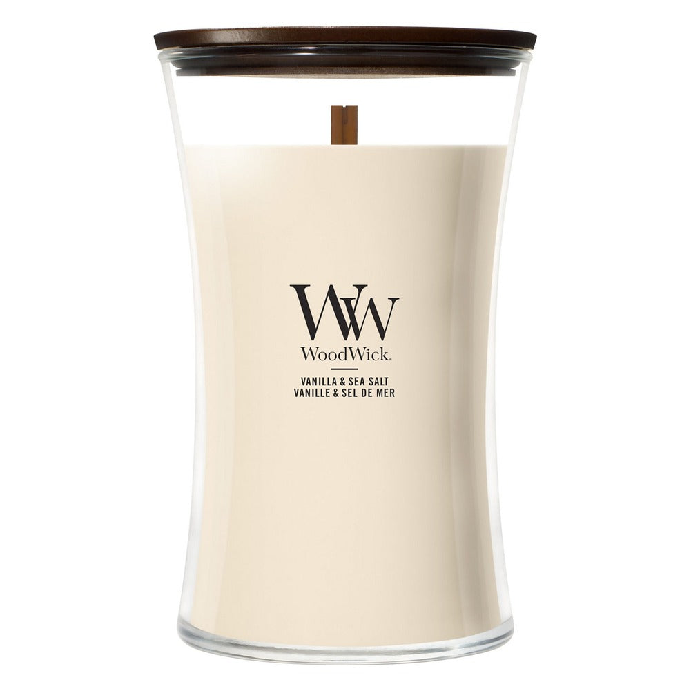 Candela Grande WoodWick Vanilla & Sea Salt 1