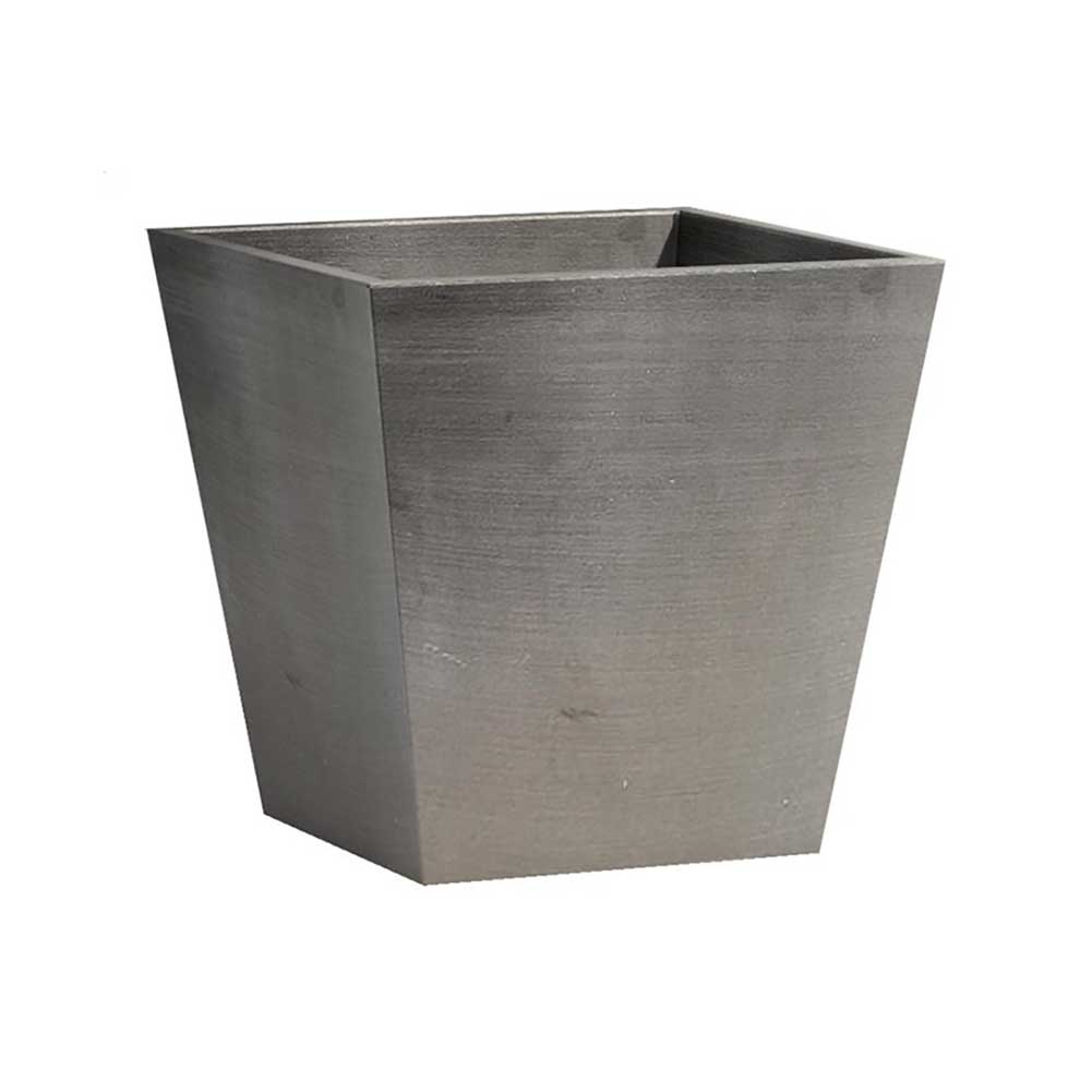 Vaso Quadrato Rotterdam 40 cm Grigio Ecopots 1