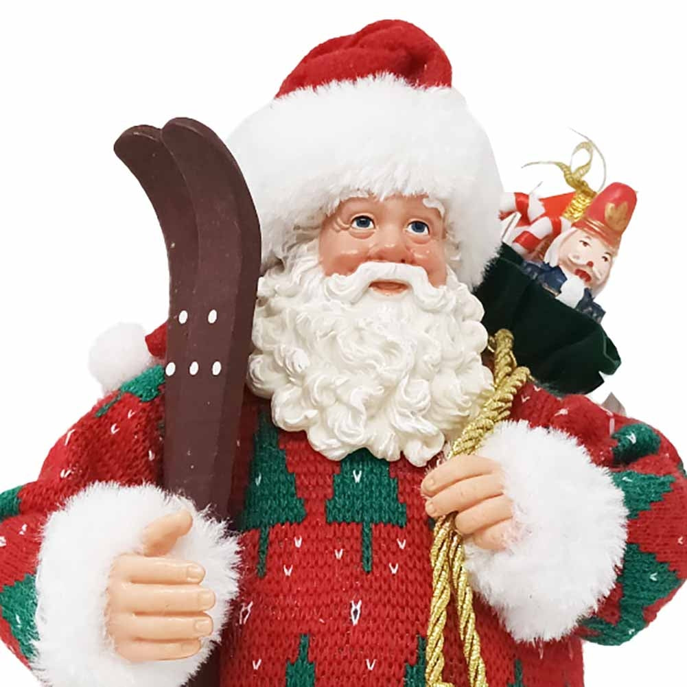 Babbo Natale da collezione sciatore 25 cm 1 pezzo 2