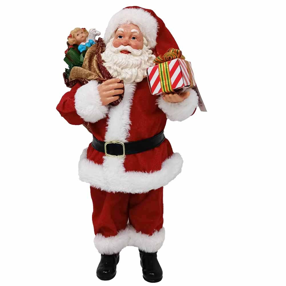 Babbo Natale da collezione tradizionale con regali 35 cm 1 pezzo 1