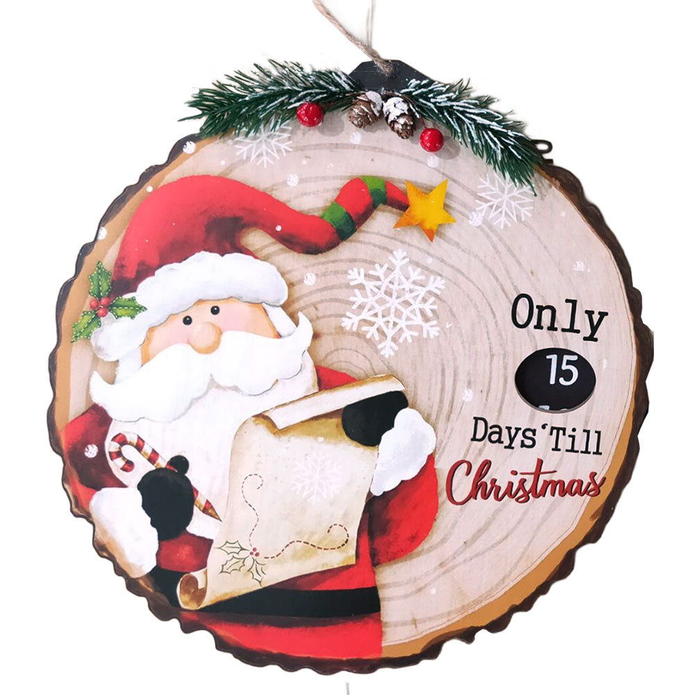Calendario Avvento disco Babbo Natale con lettera 29 cm 1