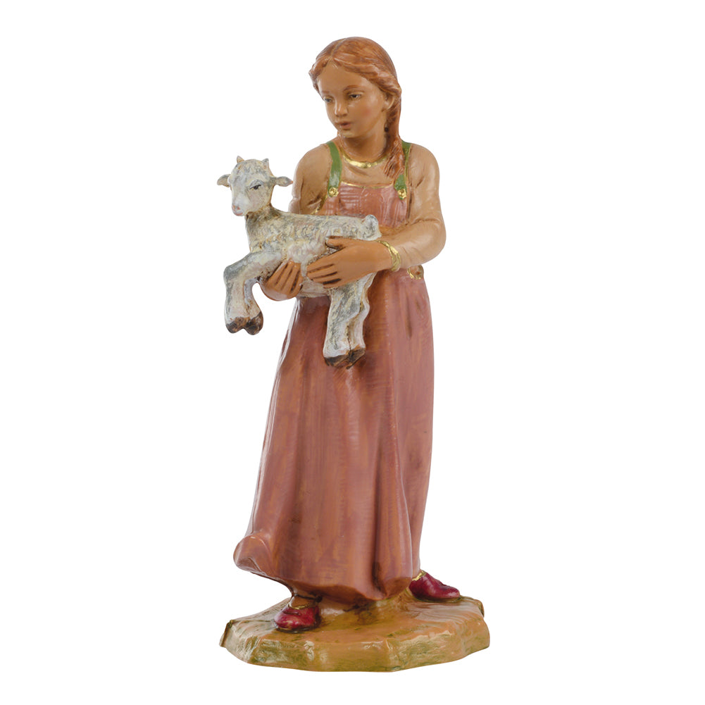Pastorella con pecora #390 – Categoria 19cm (altezza 17,5cm) Fontanini 1