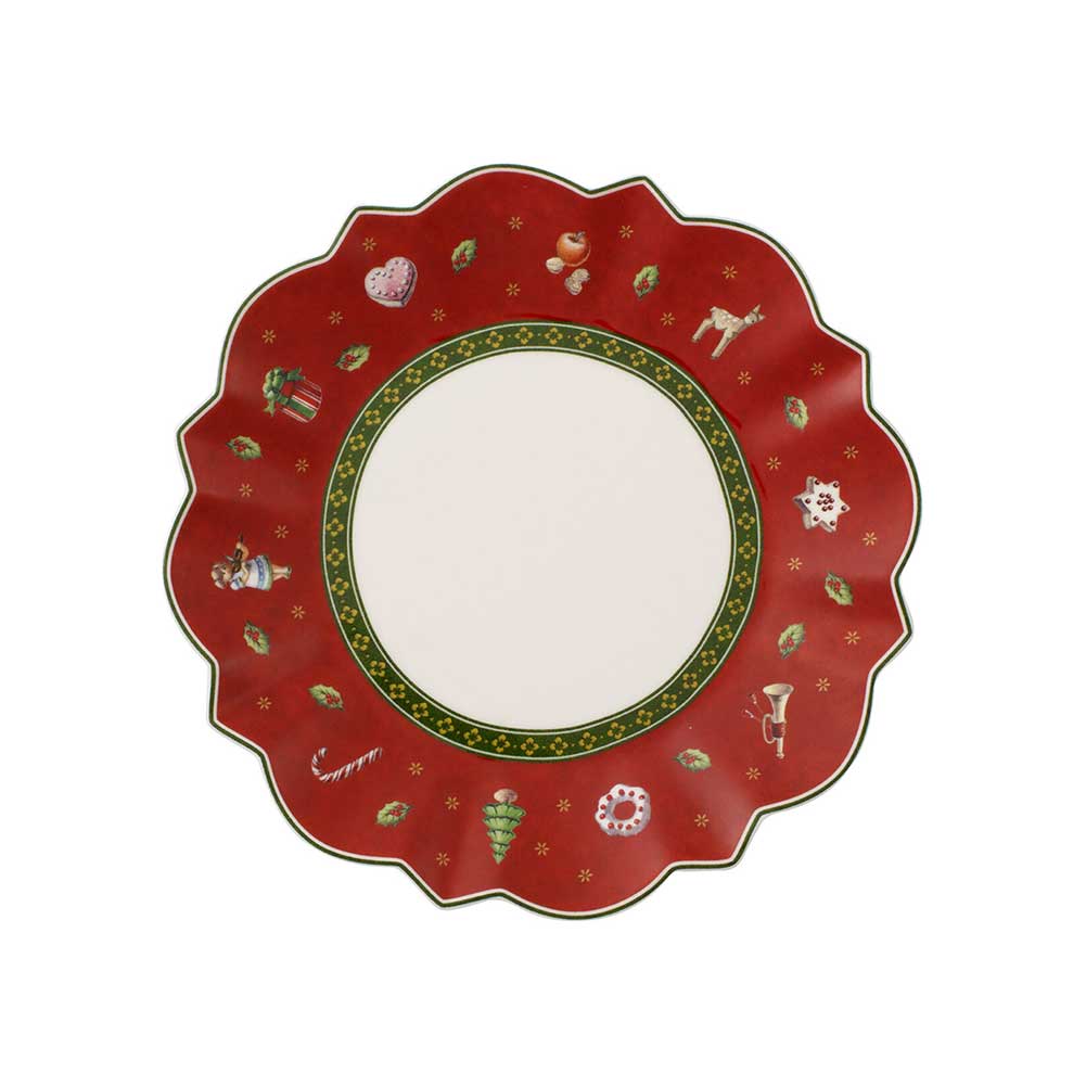 Piatto rosso da pane con figure natalizie Toys Delight 17cm Villeroy & Boch 1