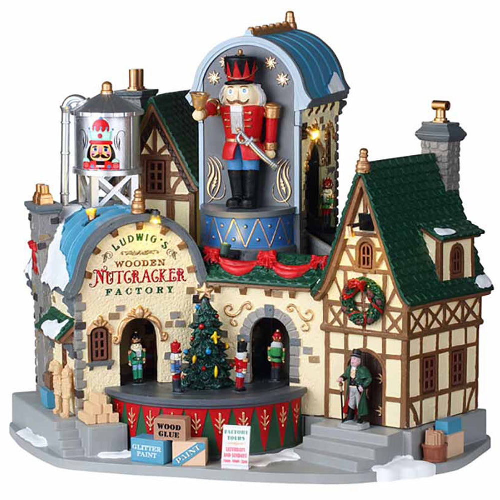 Ludwig's wooden Nutcracker Factory Santa's Wonderland Lemax Cod 95463 1