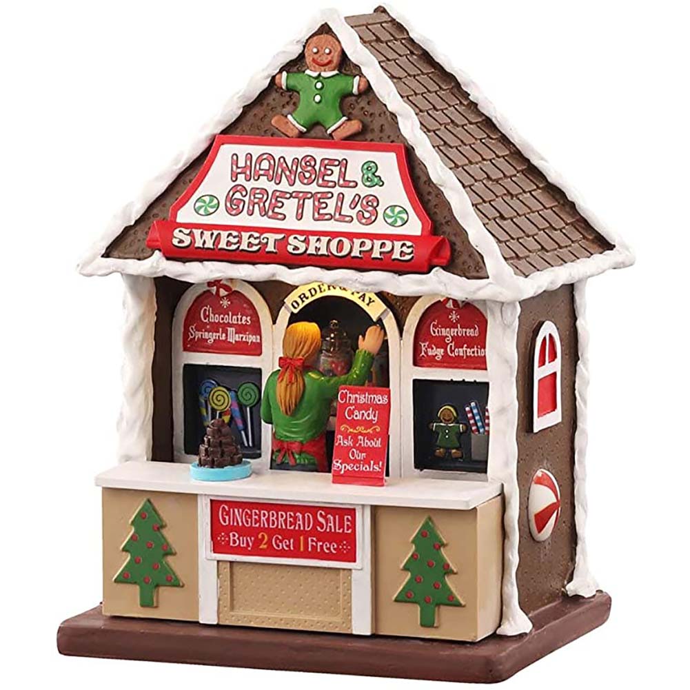 Hansel & Gretel's Sweet Shoppe B/O 3V Christmast Market Lemax Cod 04736 1