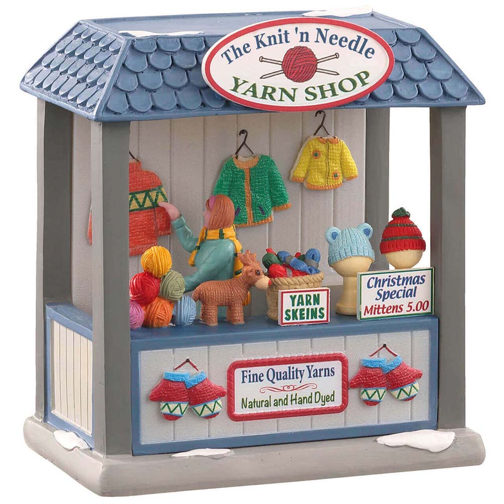 The Knit'n needle Yarn Shop B/O 3V Christmast Market Lemax Cod 04760 1