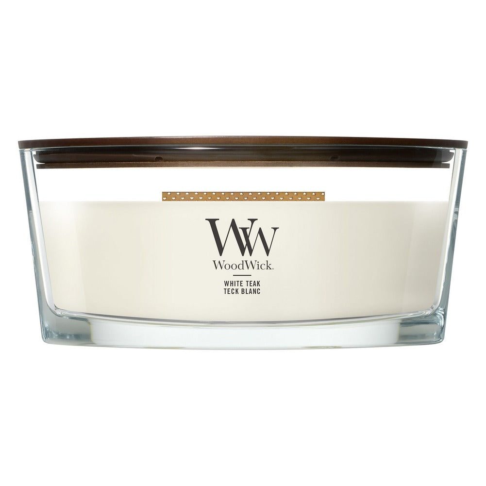 Candela Ellipse WoodWick White Teak 1