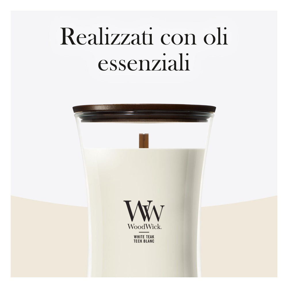 Candela Grande WoodWick White Teak 5
