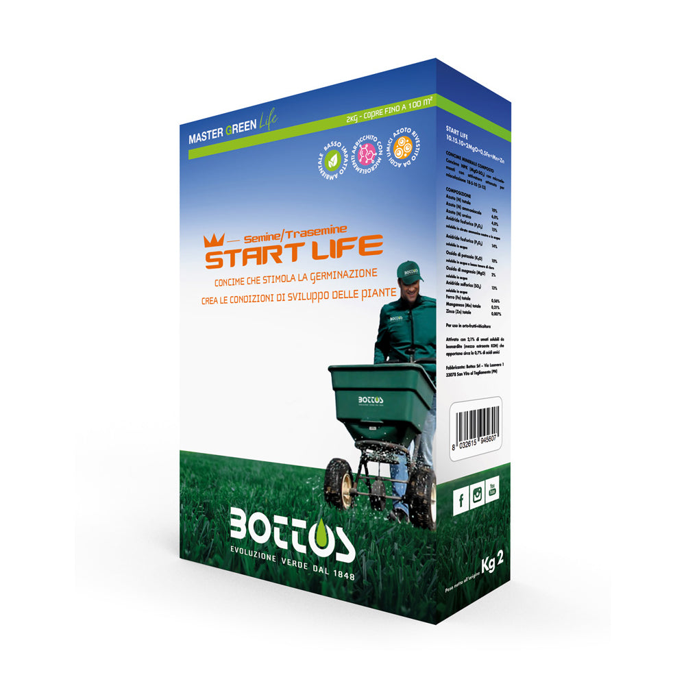 Concime per prato MG Life Start Life 2kg Bottos 1
