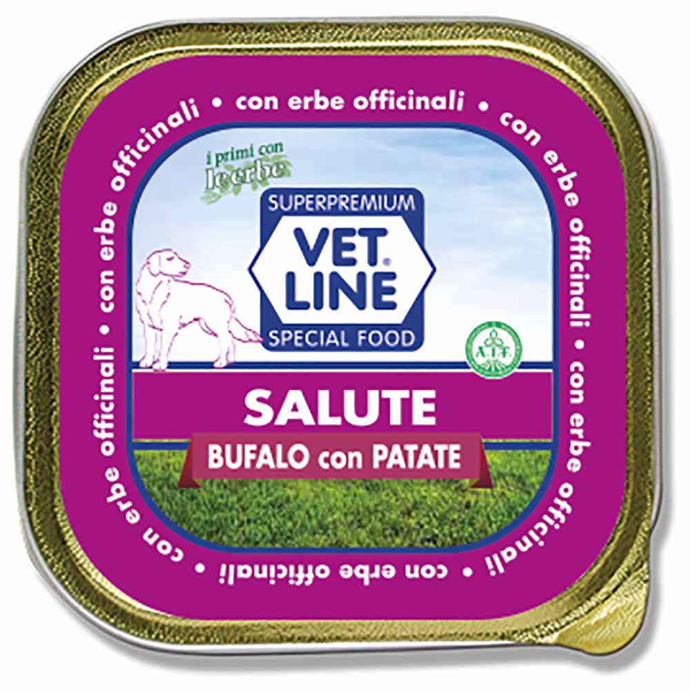 Alimento umido cane adulto Salute bufalo con patate Vet Line 4