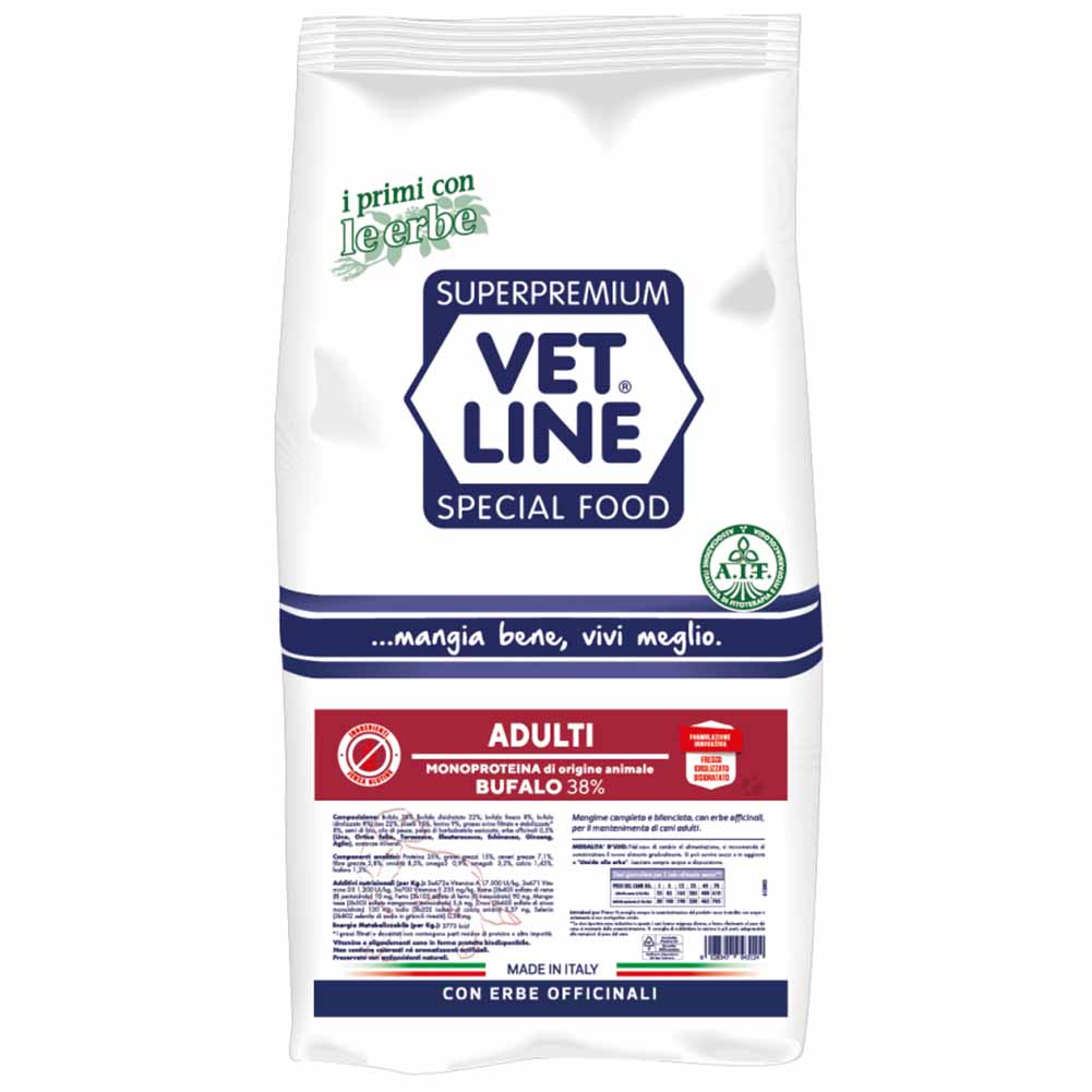 Alimento secco cane adulto bufalo Vet Line 1