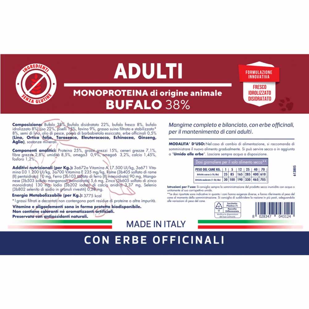 Alimento secco cane adulto bufalo Vet Line 2