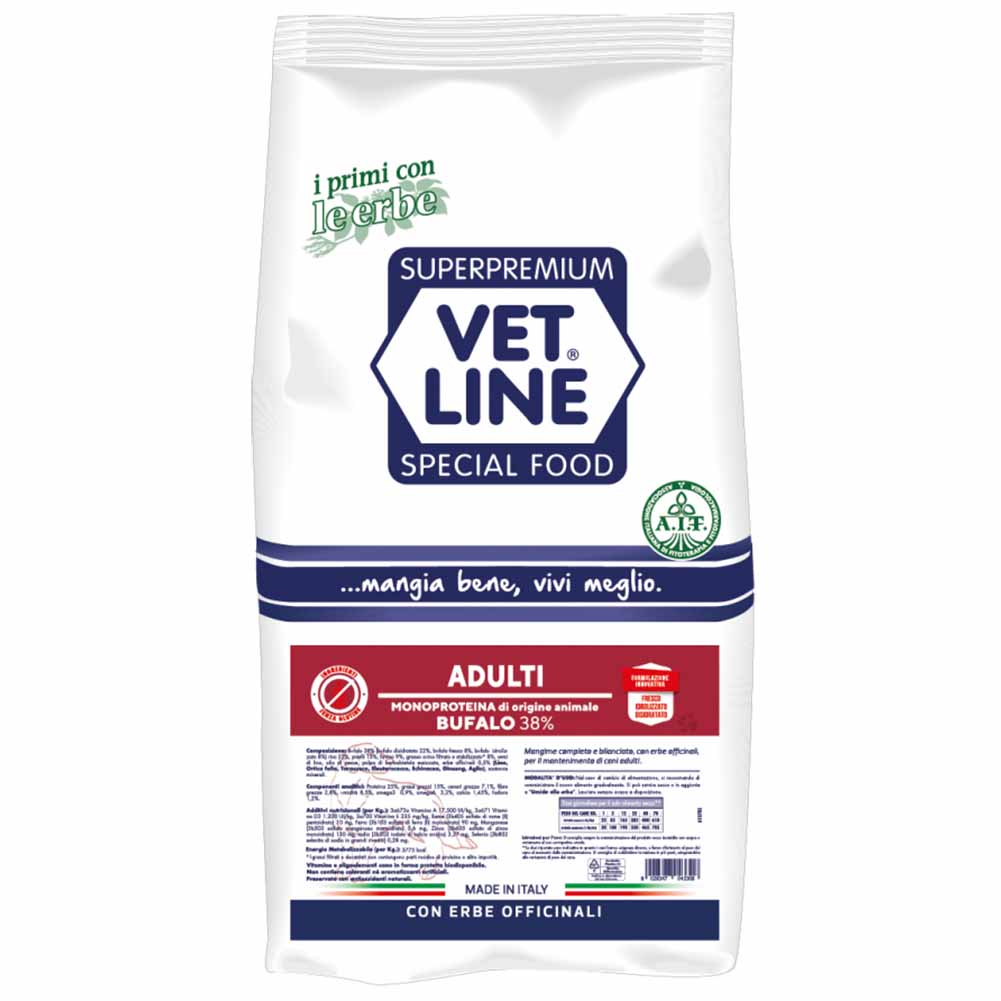 Alimento secco cane adulto bufalo Vet Line 4