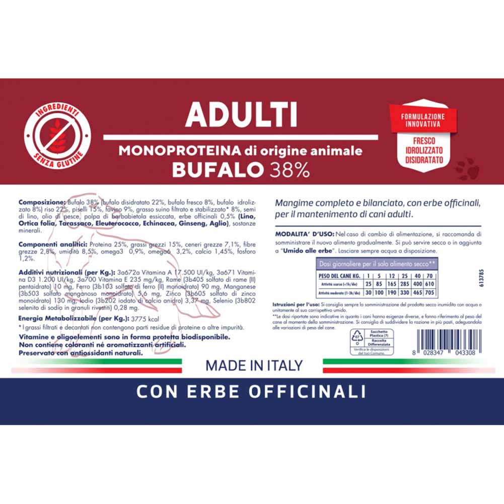 Alimento secco cane adulto bufalo Vet Line 5