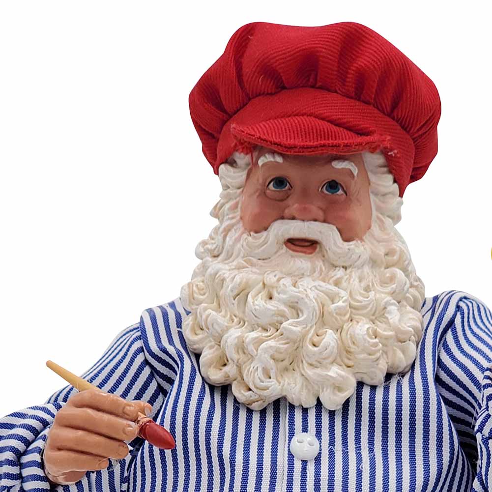 Babbo Natale da collezione pittore 28cm 2