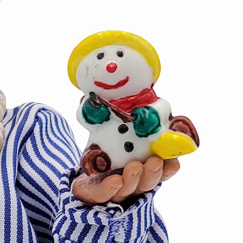 Babbo Natale da collezione pittore 28cm 3
