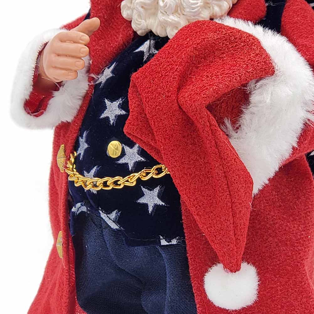 Babbo Natale da collezione americano 28cm 4