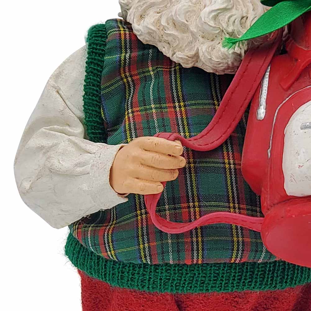 Babbo Natale da collezione golfista 28cm 3