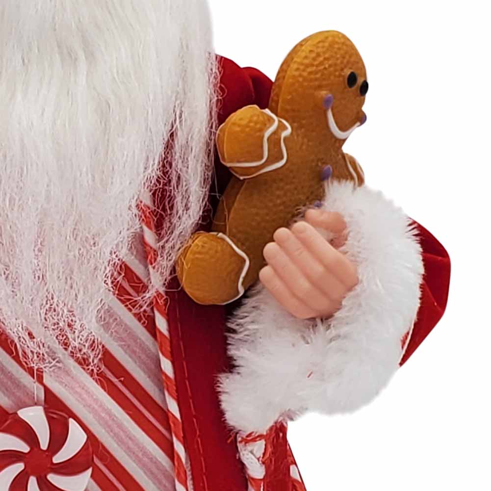 Babbo Natale candy bianco rosso verde 30cm 3