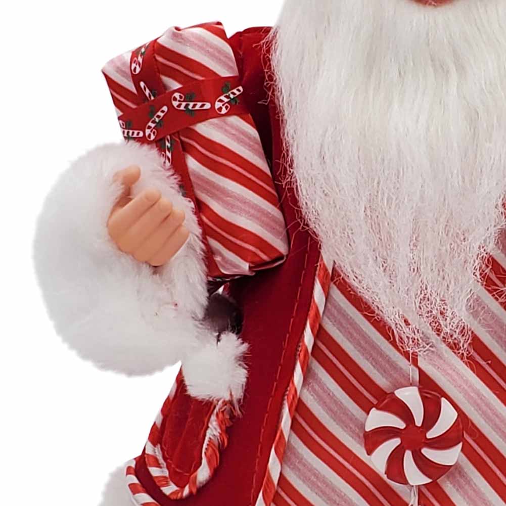 Babbo Natale candy bianco rosso verde 30cm 4