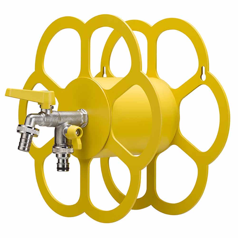 Portatubo a muro Giallo con doppio rubinetto Bel Fer 42FR9 1