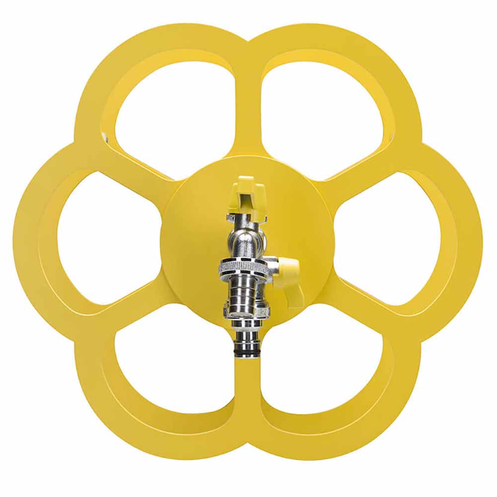 Portatubo a muro Giallo con doppio rubinetto Bel Fer 42FR9 2