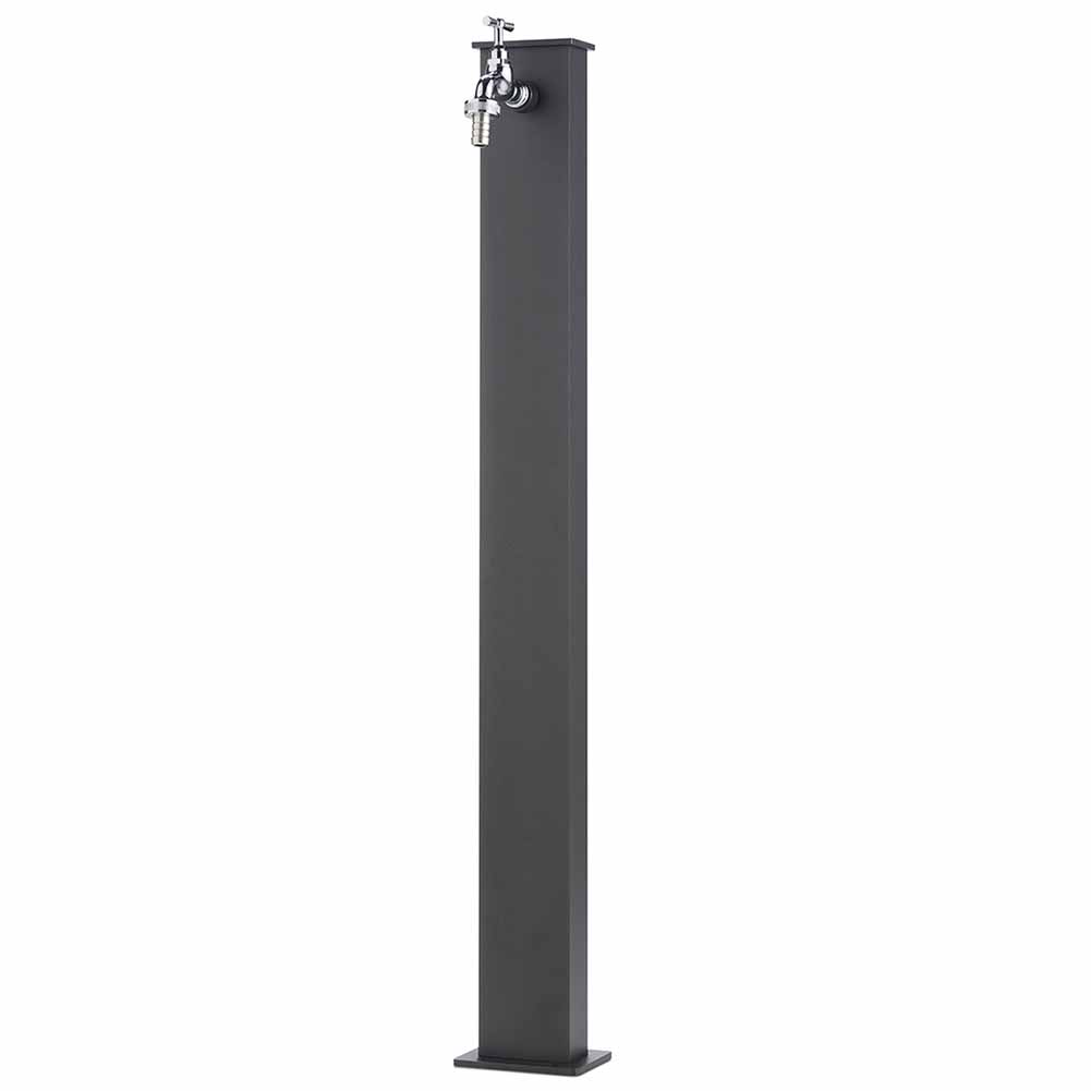 Fontana rettangolare light Antracite con impianto e rubinetto Bel Fer 42RE5 1