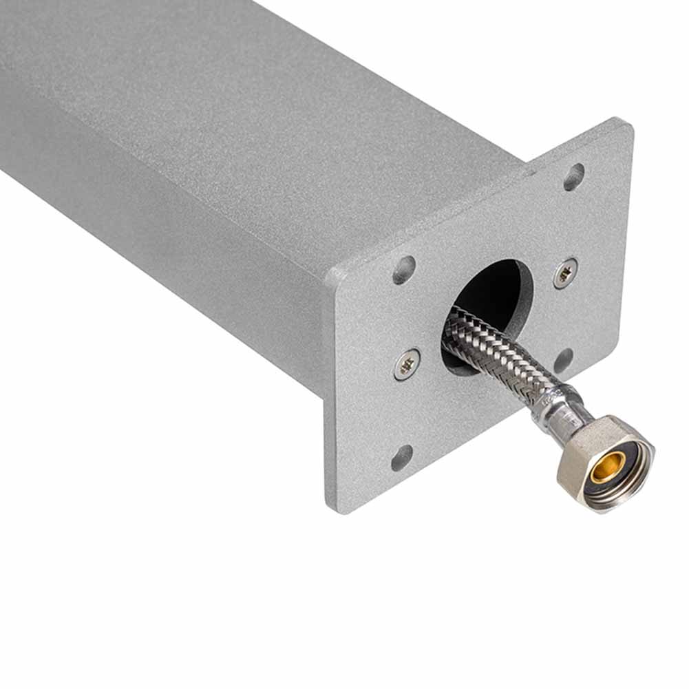Fontana rettangolare light Antracite con impianto e rubinetto Bel Fer 42RE5 4