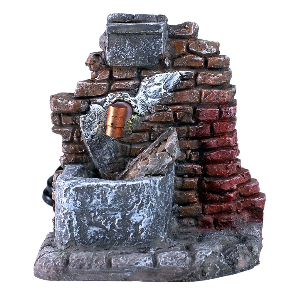 Fontana con pompa in resina 10x12x11cm 1