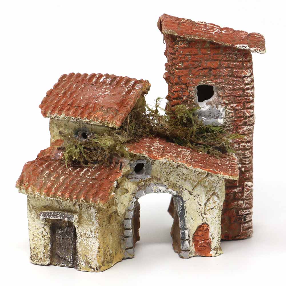 Casetta in resina con ingresso ad arco aperto 11x6xh10cm 1