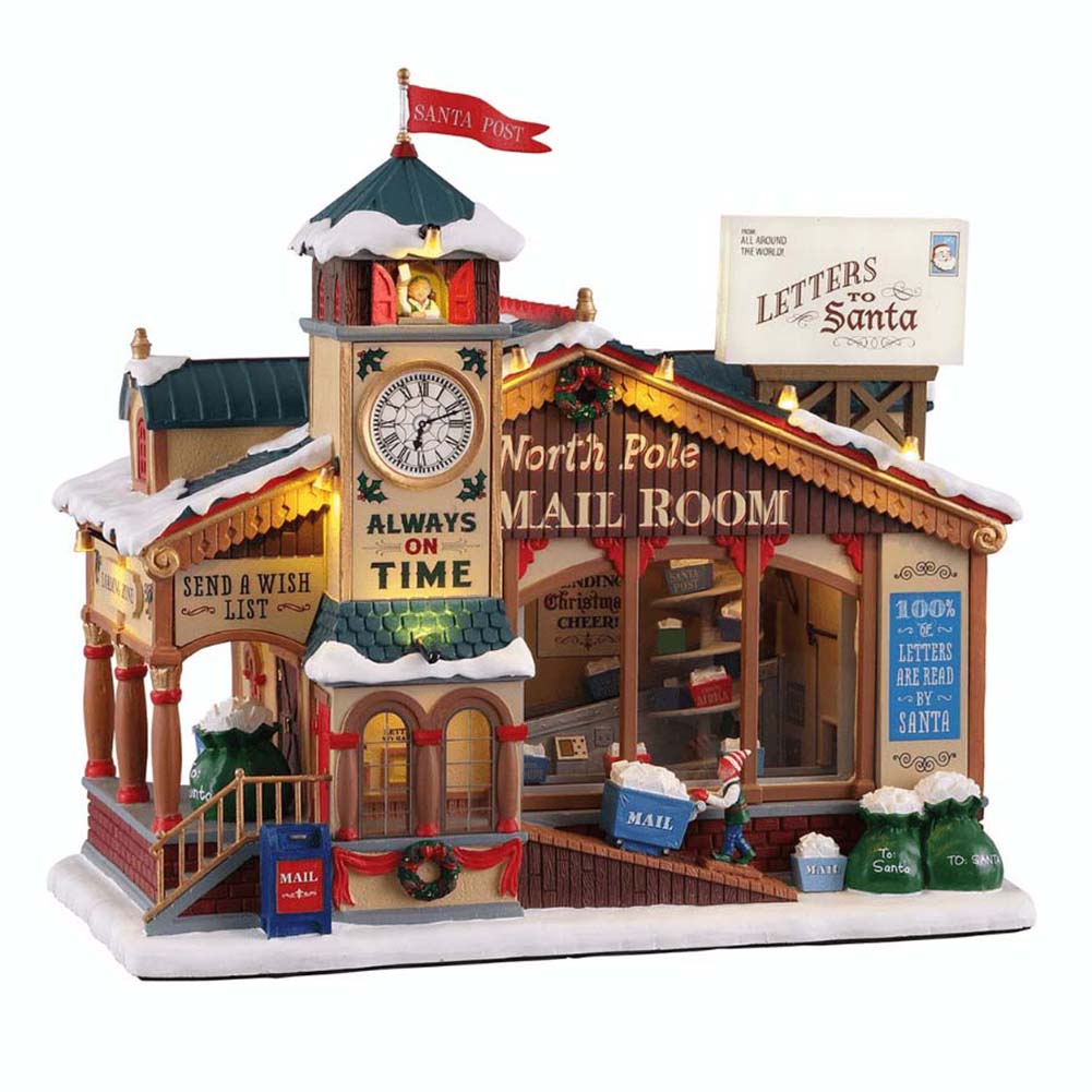 North Pole Mail Room with 4.5V Adaptor Santa's Wonderland Lemax Cod 15733 1