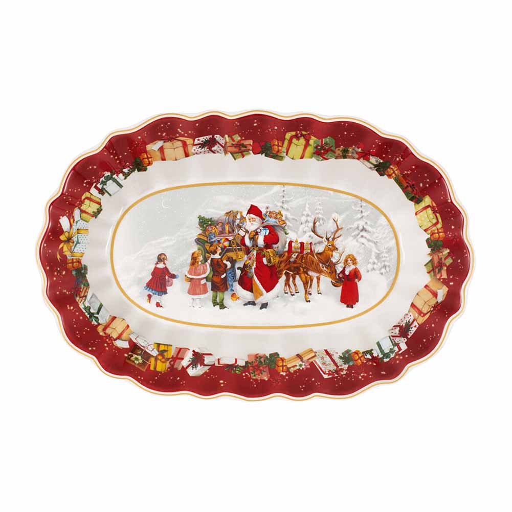 Ciotola ovale con decoro Babbo Natale Toy's Fantasy Villeroy & Boch 1