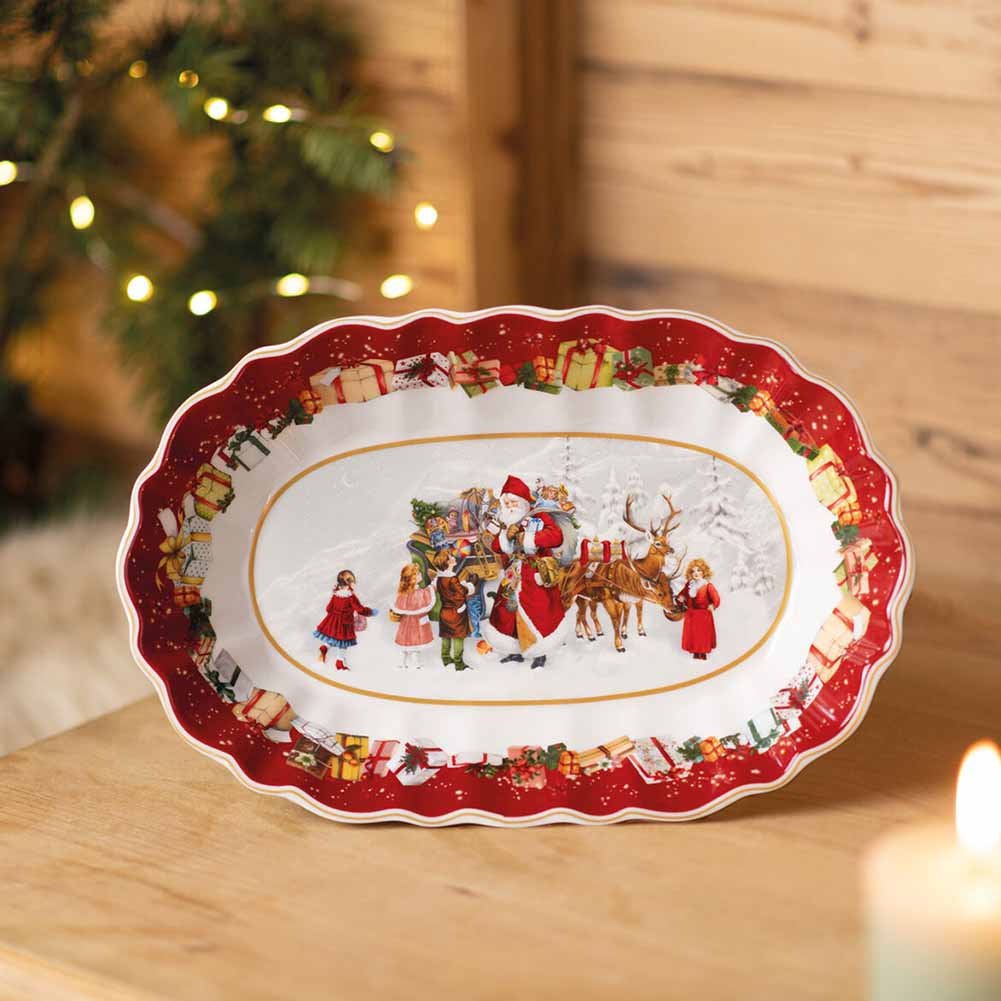 Ciotola ovale con decoro Babbo Natale Toy's Fantasy Villeroy & Boch 2