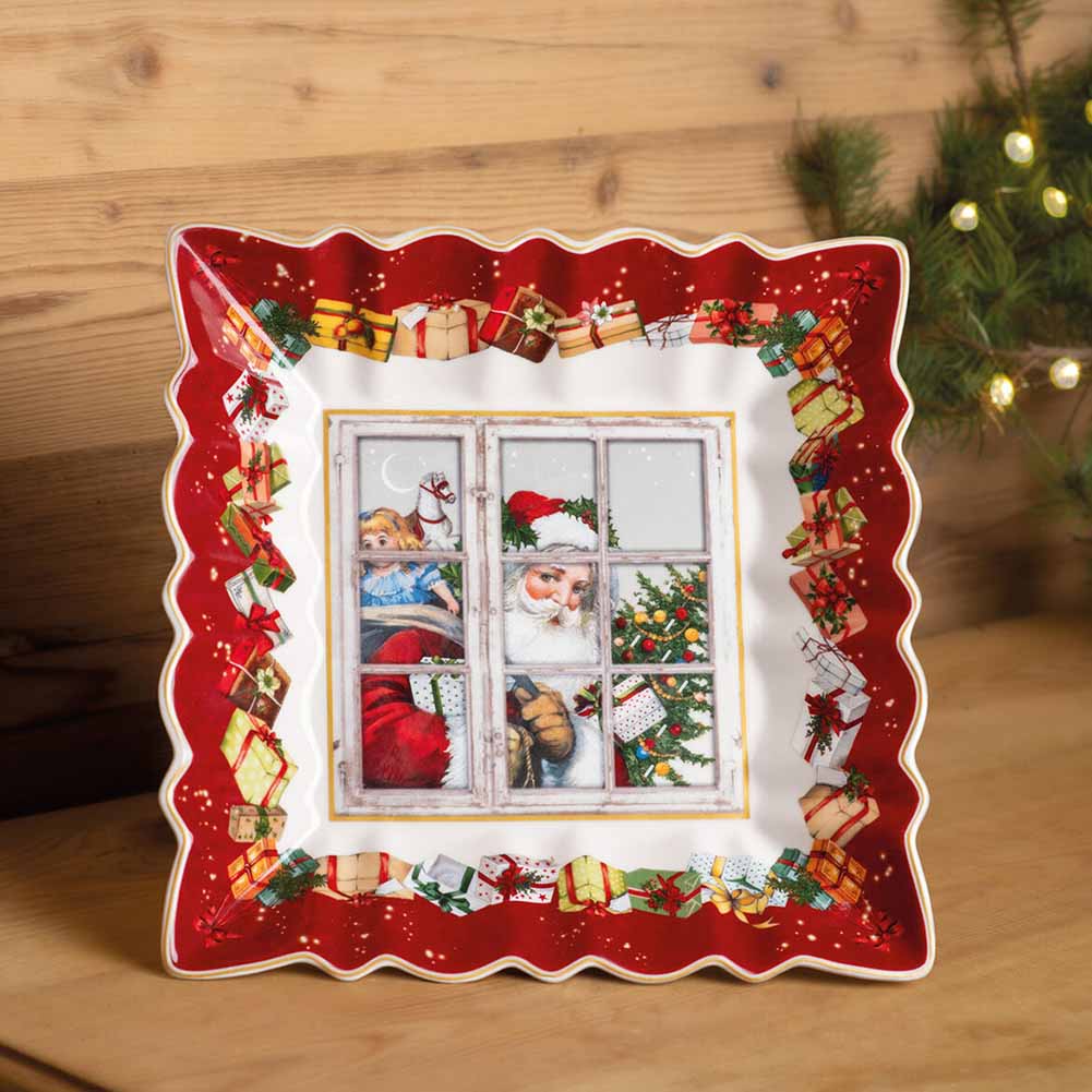 Ciotola quadrata decoro Babbo Natale Toy's Fantasy 2021 Villeroy & Boch 2