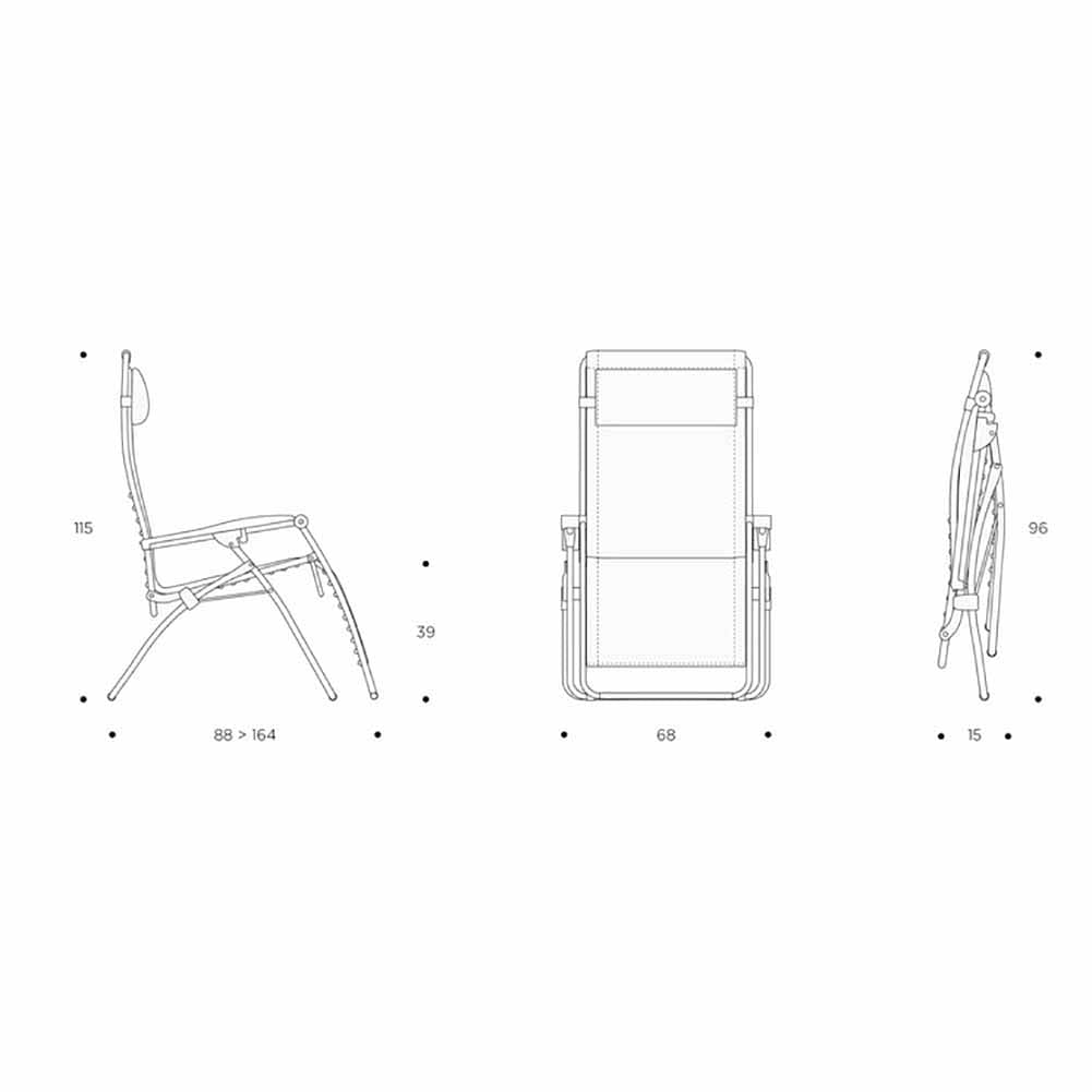 Poltrona relax Lafuma RSXA Clip Batyline Ciel LFM2035 9711 3