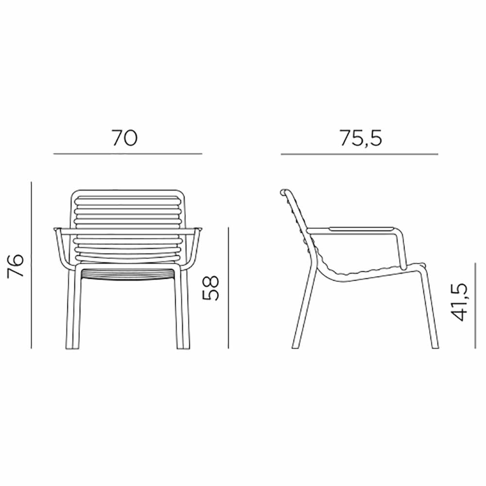 Poltrona relax Doga Marsala Nardi 4025621000 3