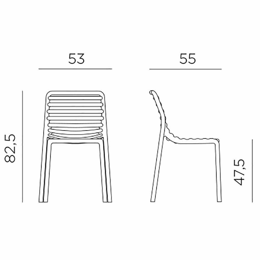 Sedia bistrot Doga bianca Nardi 4025500000 2