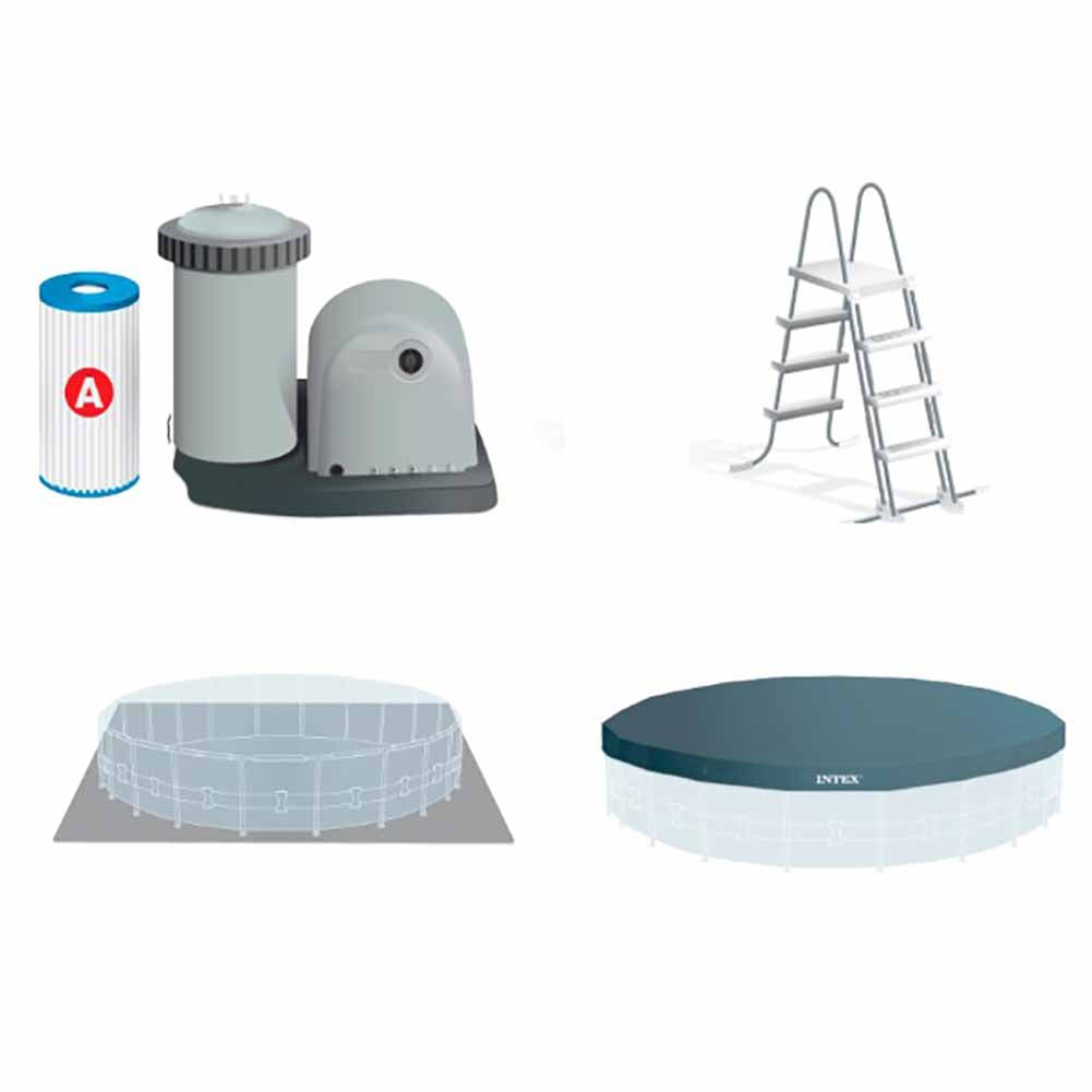 Piscina fuori terra Intex Prisma Frame Clearview 488xh122cm cod 26730 6