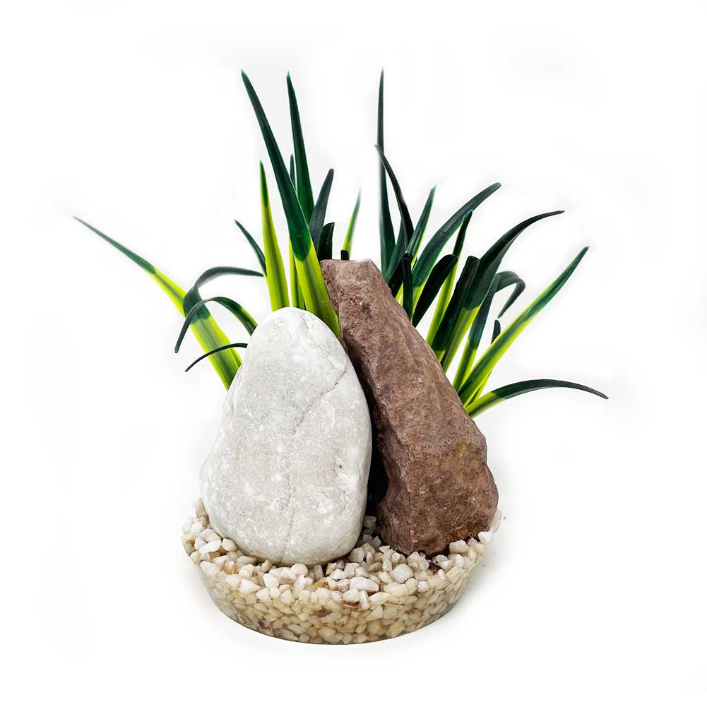 Decorazione per acquario composizione Duo rock colori ass.ti 1