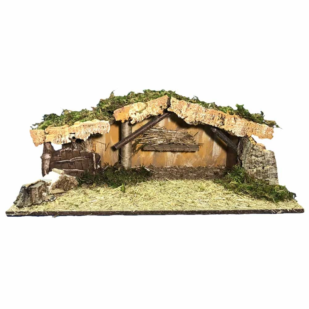 Capanna con legnaia in gesso 54x26x24cm