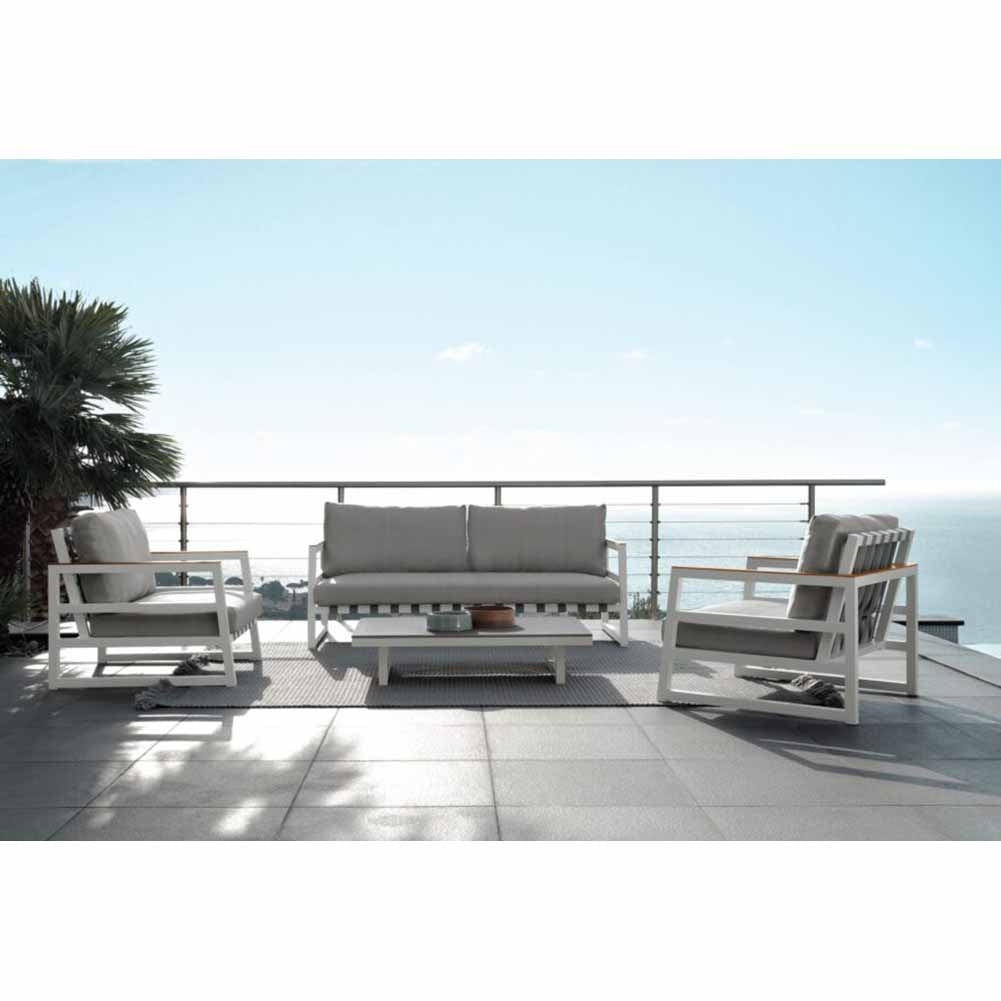 Salotto Alabama Alu con inserti in teak Talenti 15