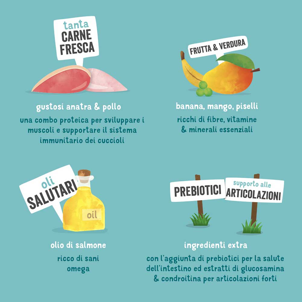 Alimento cane cucciolo Anatra e Pollo Edgard Cooper 10