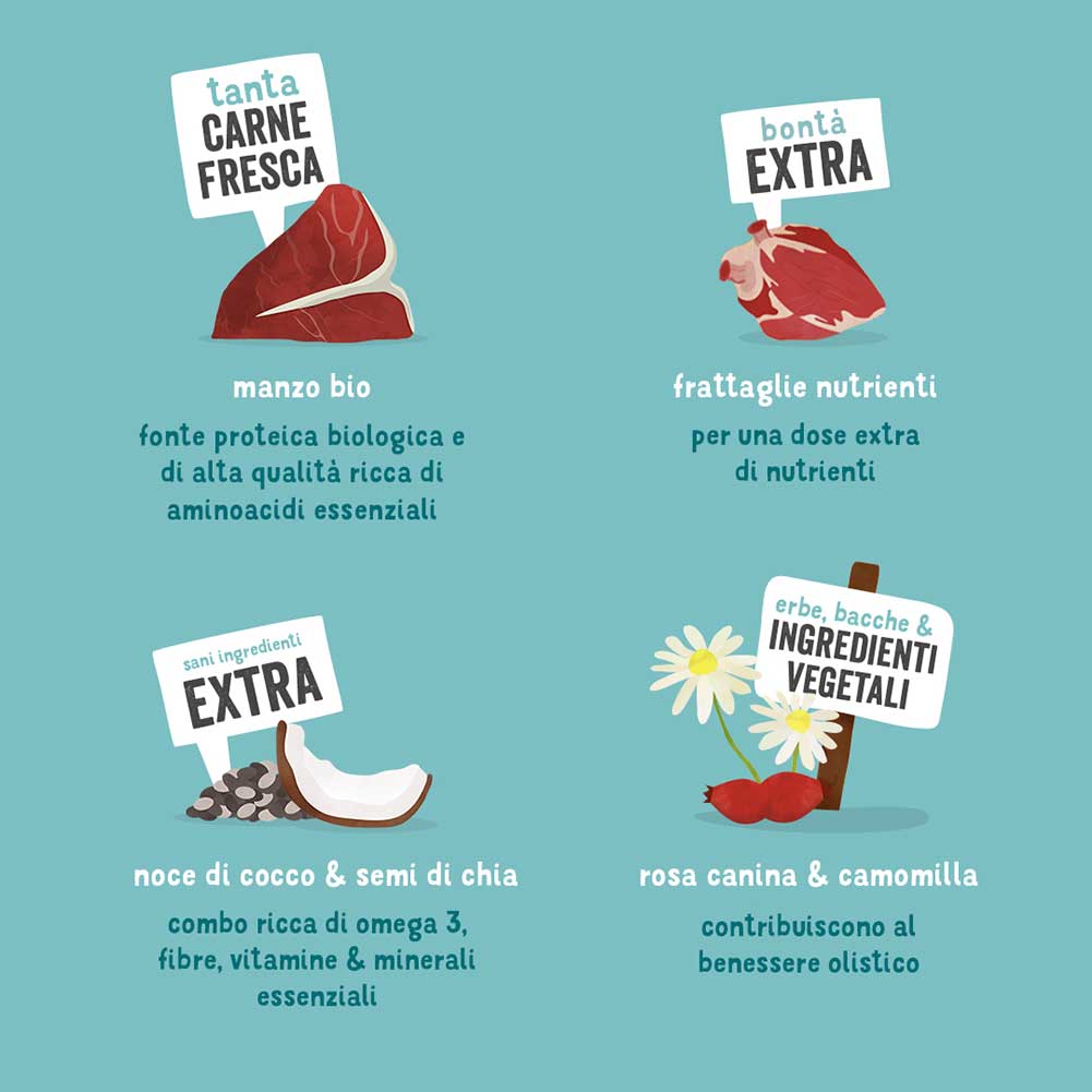 Alimento cane Adulto Bio Manzo 100g Edgard Cooper 2