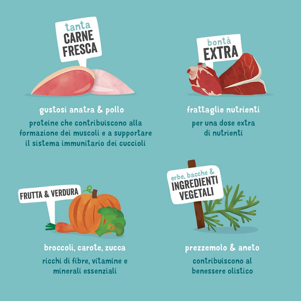 Alimento cane cucciolo Anatra e Pollo Edgard Cooper 14