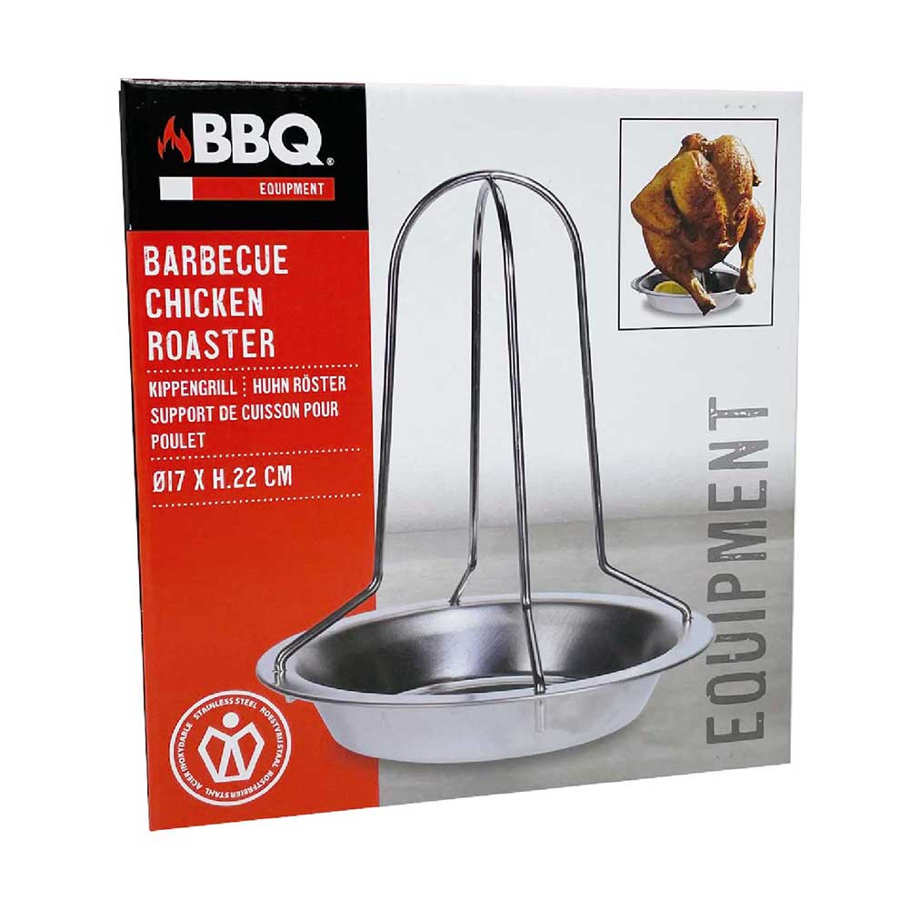 Supporto per Pollo in acciaio Inox 17xH22cm BBQ Equipment 2