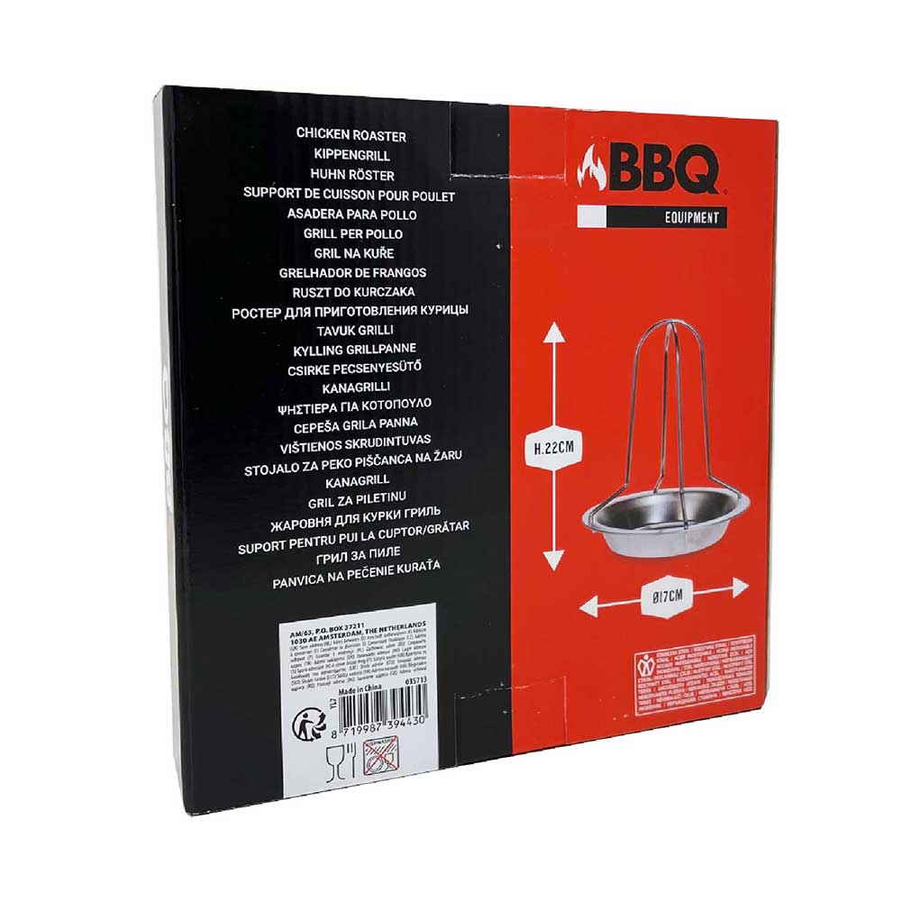 Supporto per Pollo in acciaio Inox 17xH22cm BBQ Equipment 3