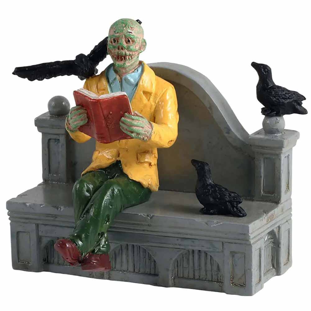 Reading In Peace Spooky Town Lemax Cod 12006 1