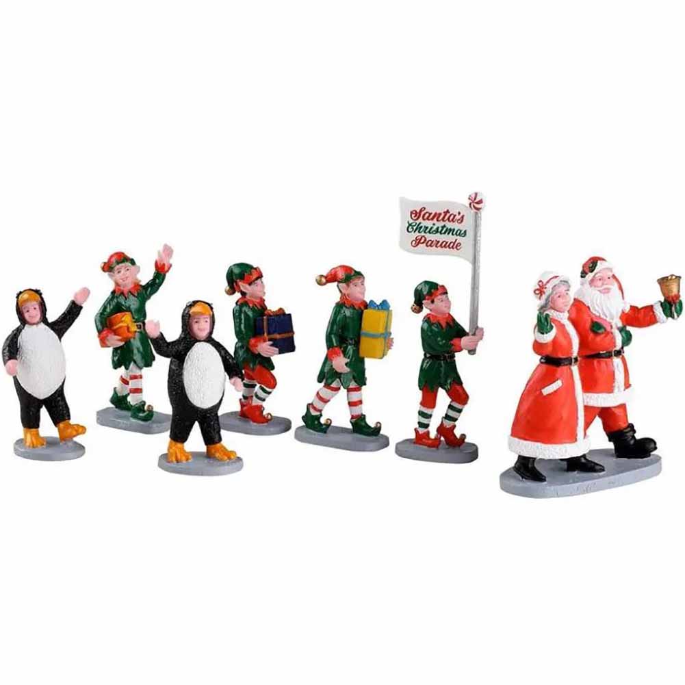 Santa's Elf parade set of 7 Caddington Village Lemax Cod 23592 1