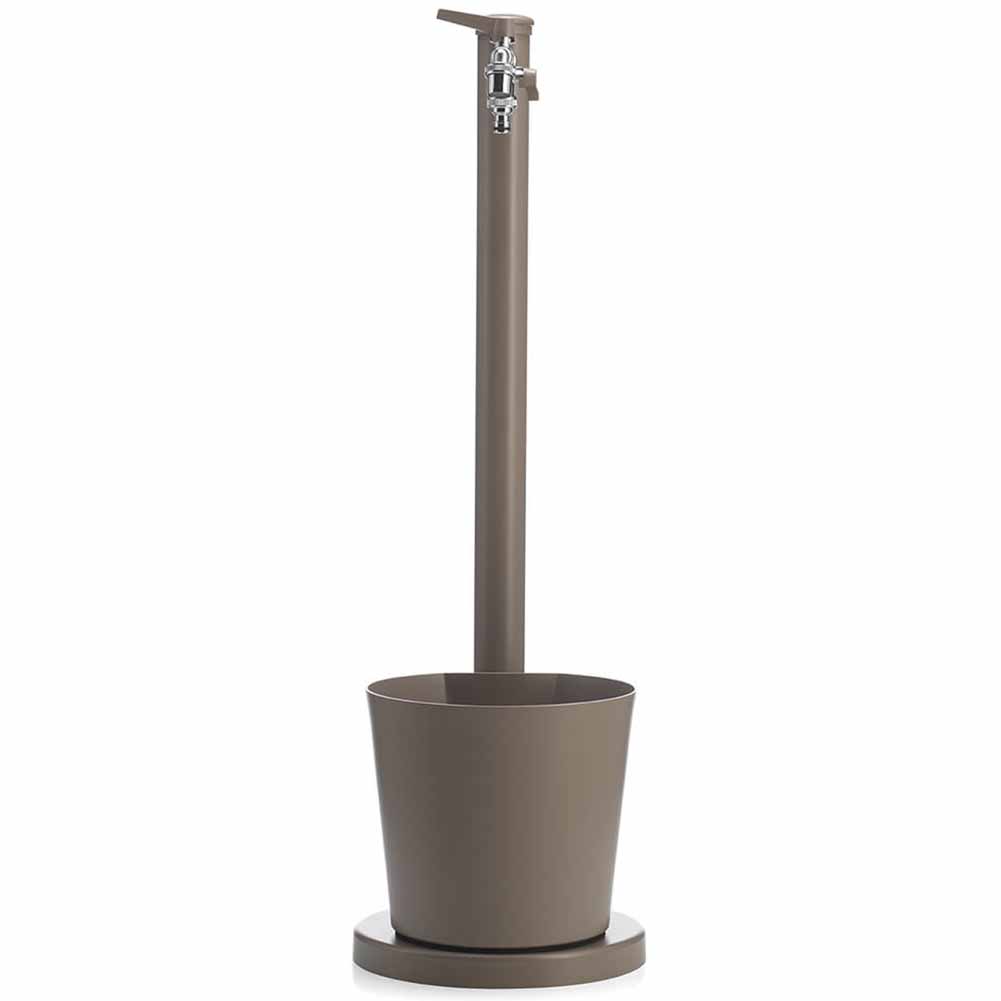 Fontana a colonna con vaschetta Tortora con impianto e rubinetto Bel Fer 42SRV16 2